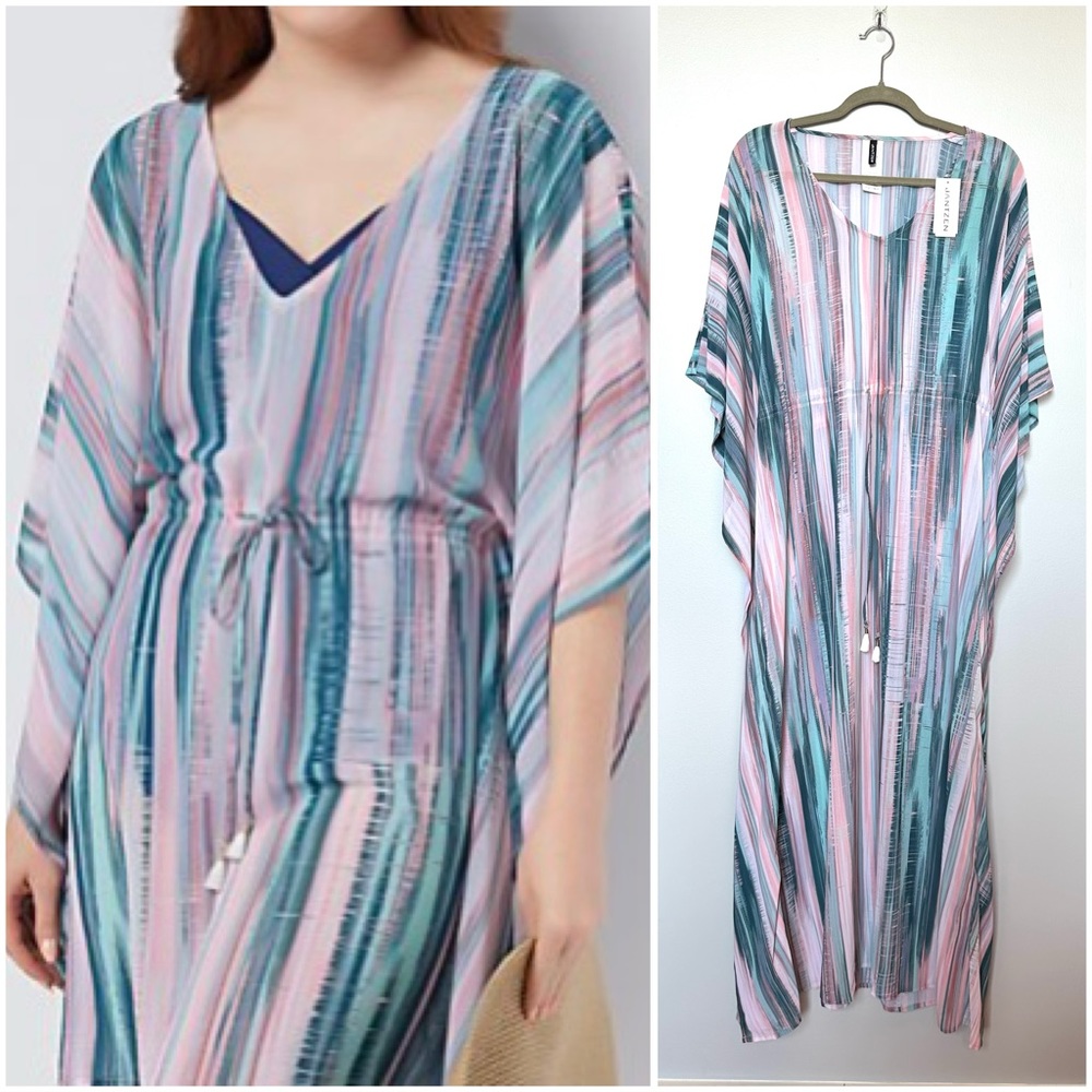 Jantzen NWT Caftan Cover-Up with Tassel Trim Details Sz Small